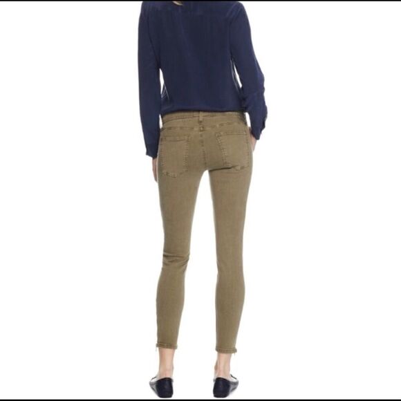 Revolve CURRENT ELLIOTT Soho Zip Stiletto Pants in Army Green - Picture 3 of 10